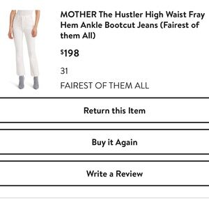 Mother Jeans white high waist ankle jeans
